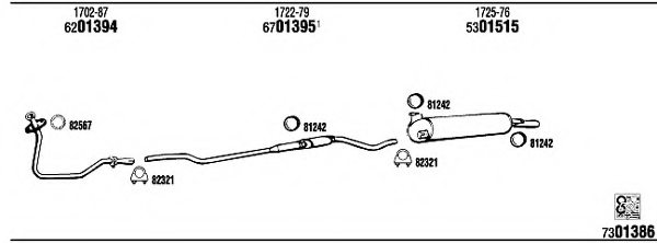 WALKER PE30526 Exhaust System